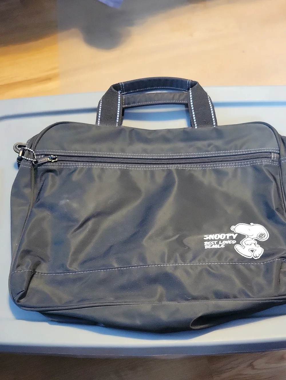 Snoopy Black Men's Briefcase-Style Laptop Bag
